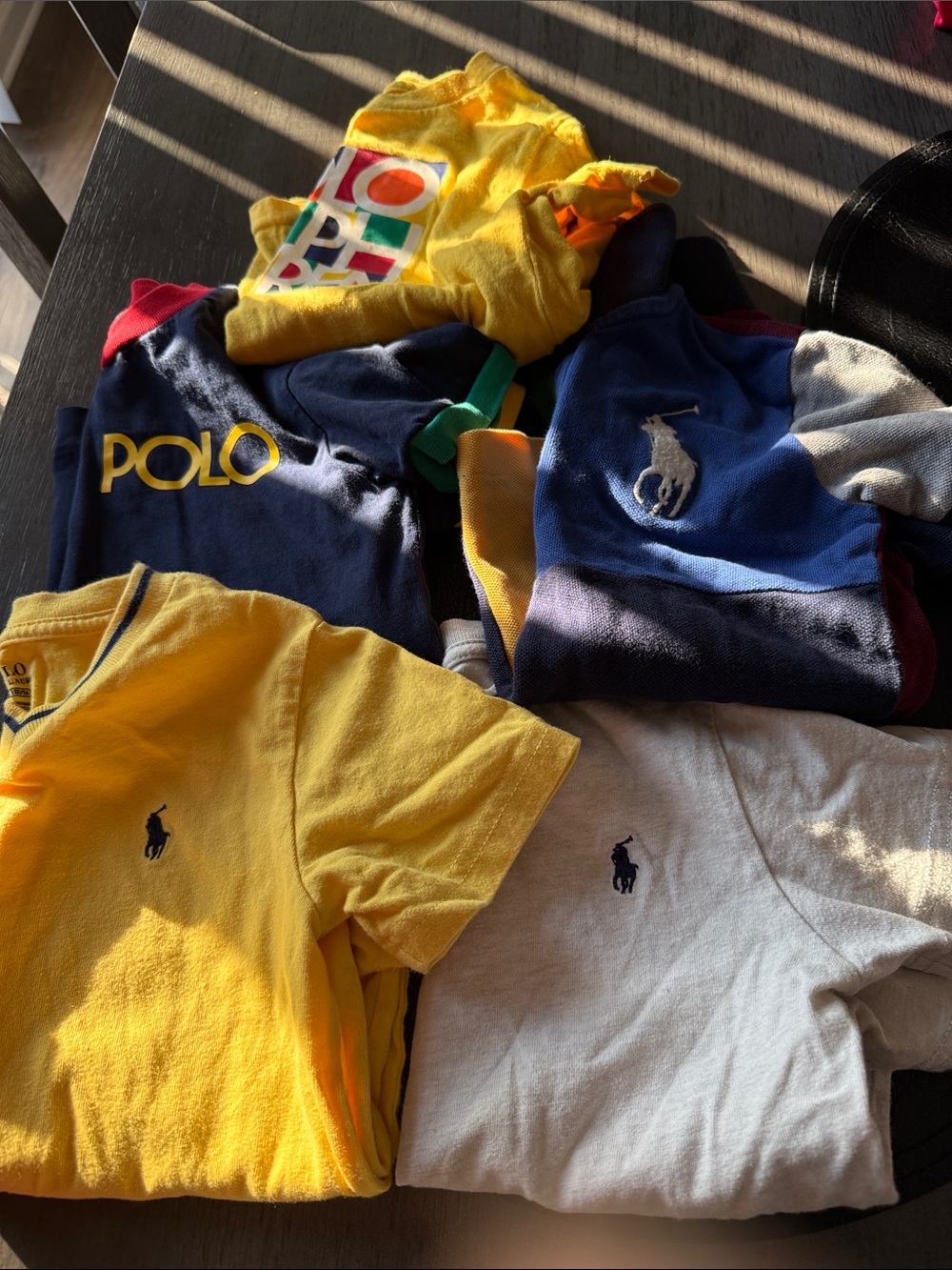 Ralph Lauren Kids Polo Colorblock & Yellow Logo Tees